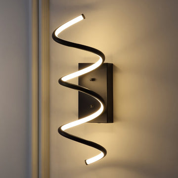 Scribble 7" Modern Metal Integrated LED Vanity Light Sconce - JONATHAN Y